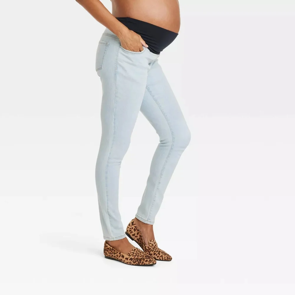 Over Belly Skinny Maternity Pants- Isabel Maternity by Ingrid & Isabel Sz 10 Nwt - Picture 3 of 10